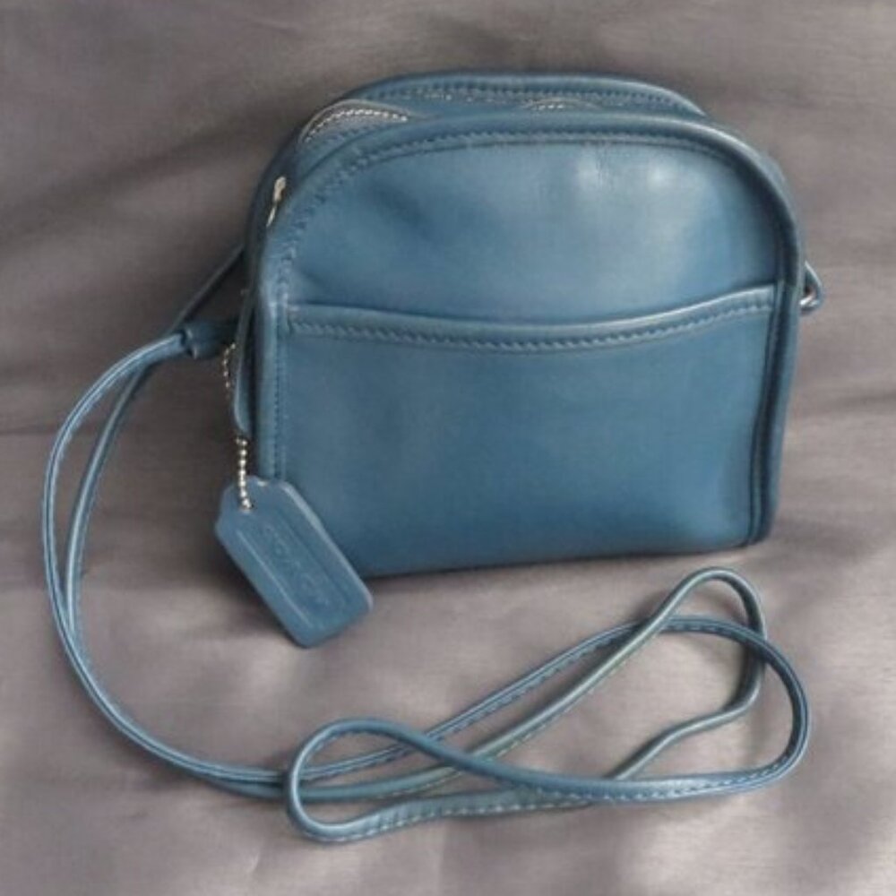 ❤️NWOT 3 Piece COACH Blue Abbie 9017 Mini Crossbody Purse +FOB and Dustbag